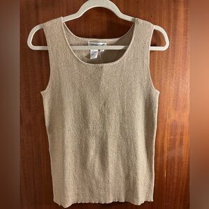 NWT Coldwater Creek Silk Blend Gold Tank Top